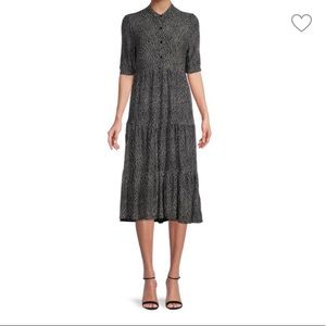 Max Studio (Saks off fifth) Printed Button Front Knit Dress